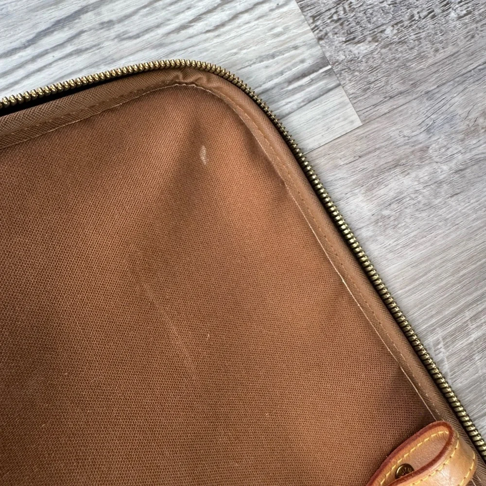 Louis Vuitton Brown and Tan Monogram Suitcase